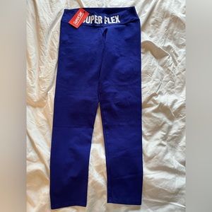 NWT: Supershe Superflex size large blue leggings
